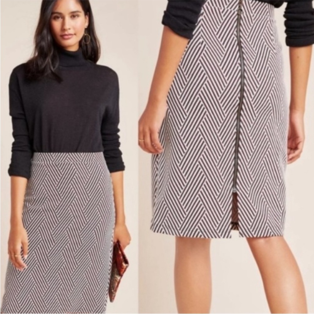 NEW Anthropologie Maeve Lidia Pencil Skirt Geometric Skirt M Medium #26A
